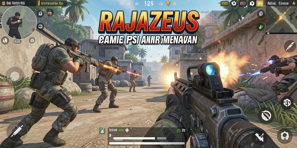 Gameplay seru RAJAZEUS di layar dengan grafis menawan.