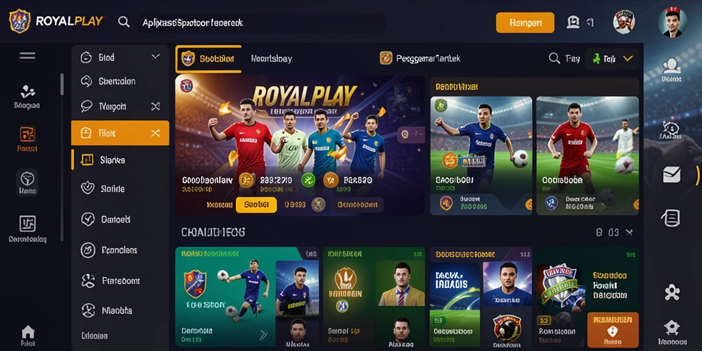 Tampilan menarik dari gameplay Sportsbook ROYALPLAY yang interaktif.