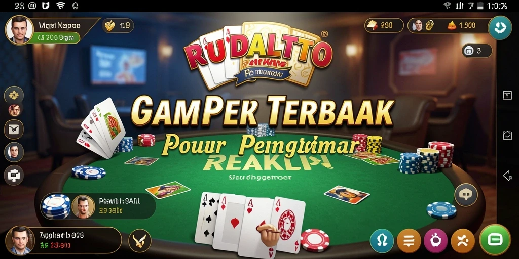 Screenshot RUDALTOTO menampilkan antusiasme pemain saat bermain Poker.