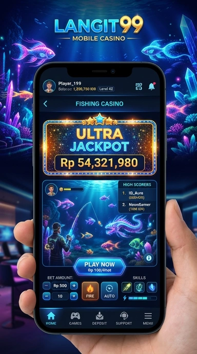 Tampilan utama aplikasi langit99 yang user-friendly.
